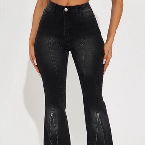 Black flare pants